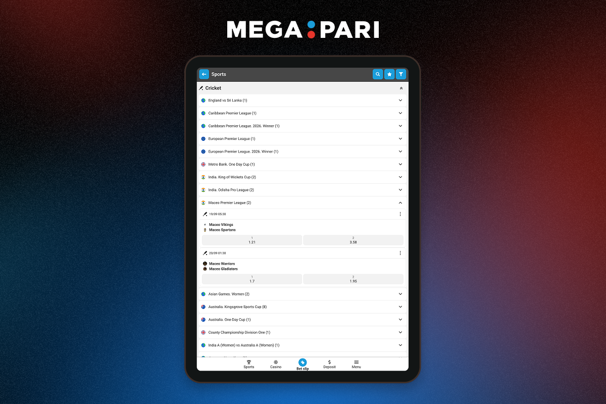 Cricket Betting at Megapari India
