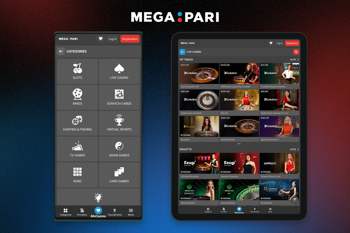 Megapari Casino Games Sections for Indians
