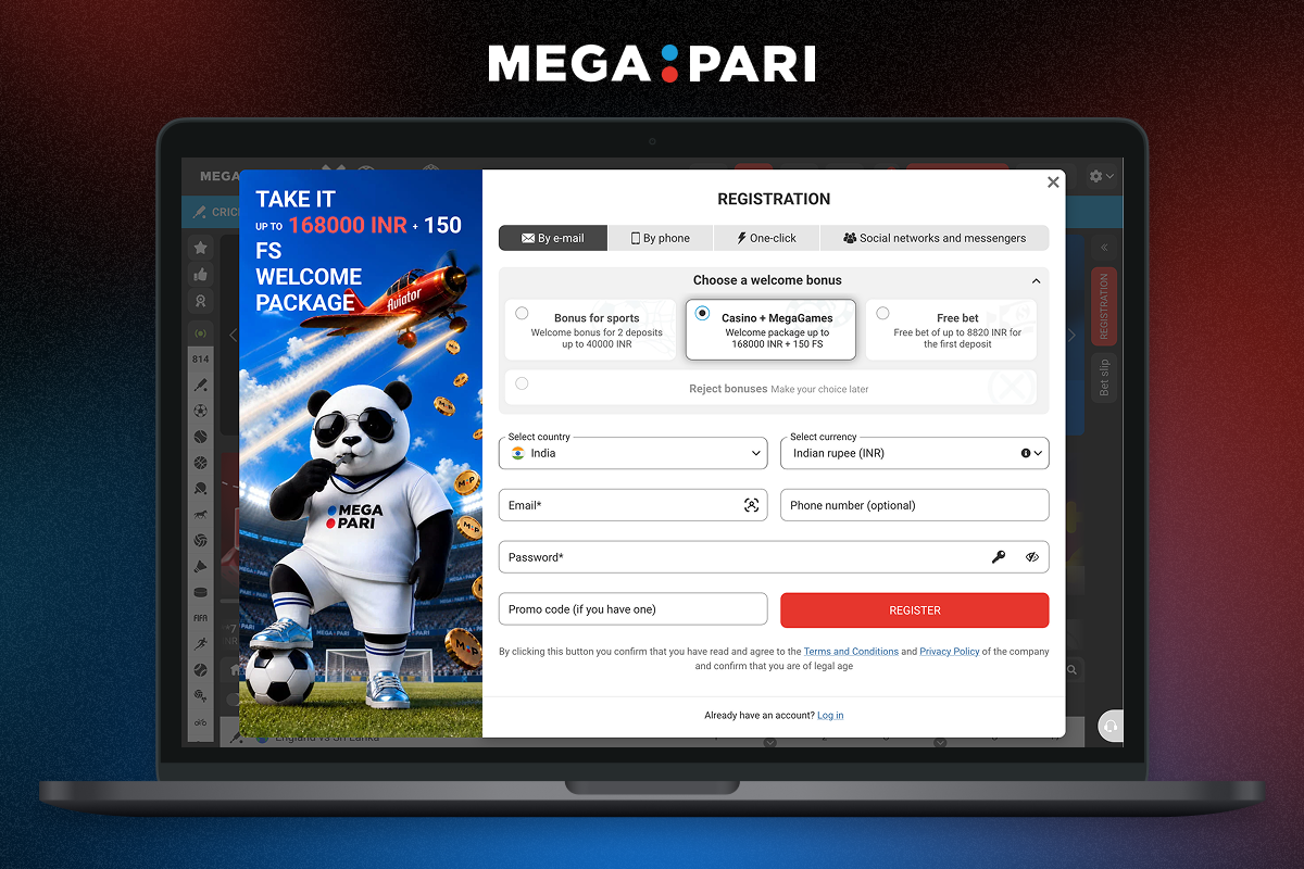 Sign Up for Megapari via Email