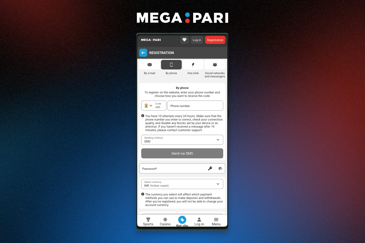 Sign Up for Megapari Using Your Phone Number