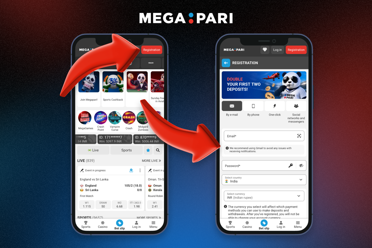 Registration a New Account in the Megapari App