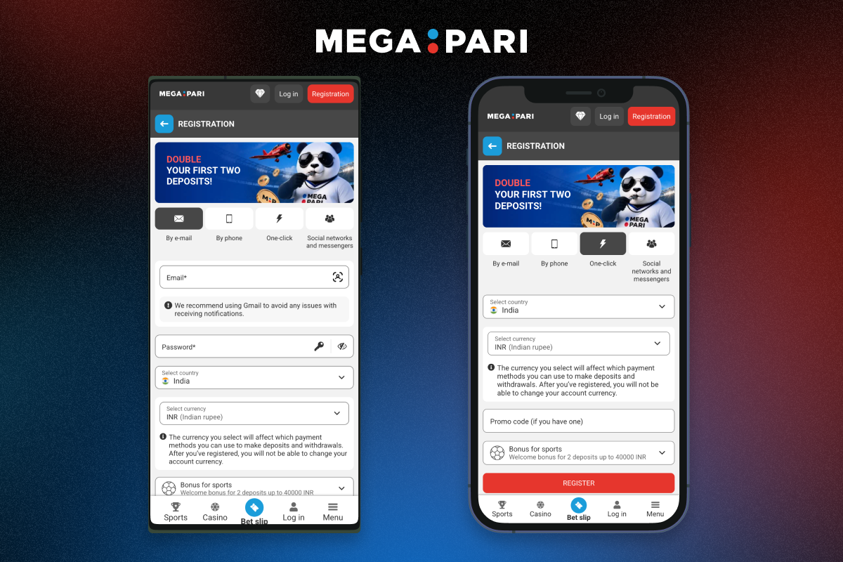 Registration in the Megapari app in India